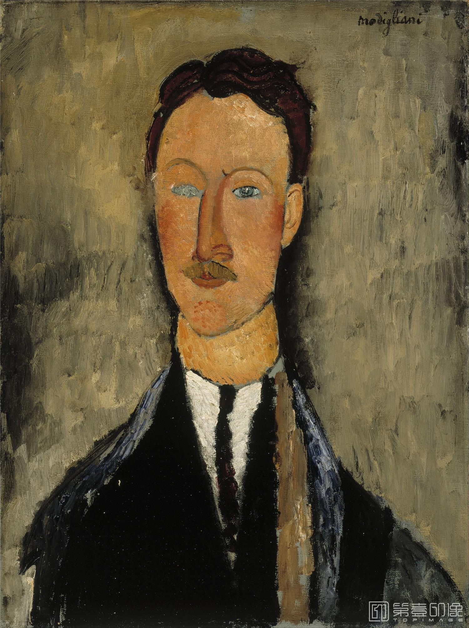 油画-Portrait of the Artist Léopold Survage